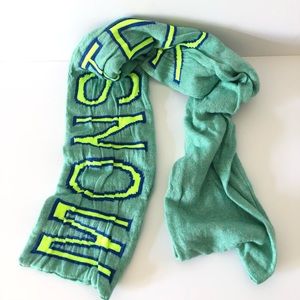CREWCUTS monster scarf neon yellow green kids